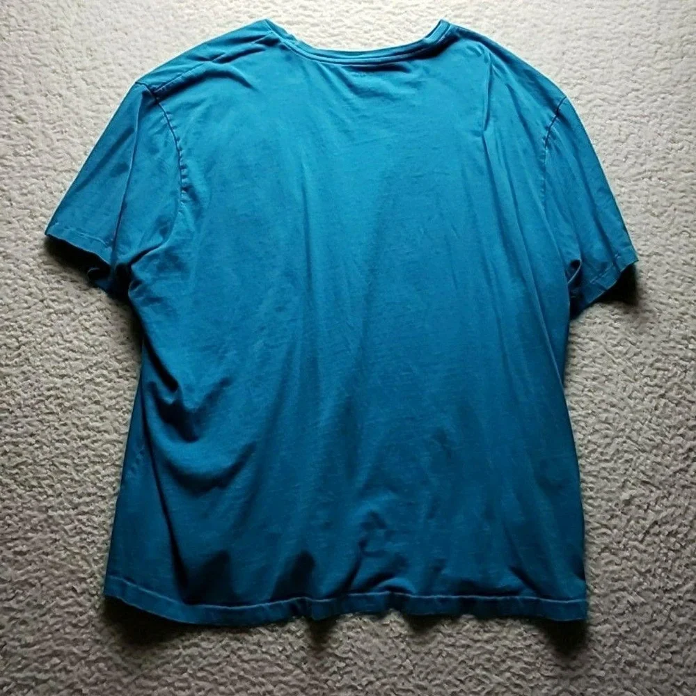 Polo Ralph Lauren Shirt Mens 2XL Blue Crewneck Pocket Pony Logo Tagless Tee
